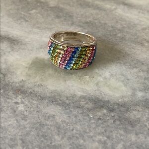 Multicolor Crystal Band Ring